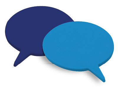 Two speech bubbles