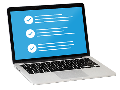 A laptop screen