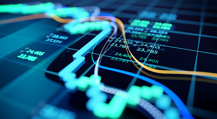 A screen showing an example investment performance
